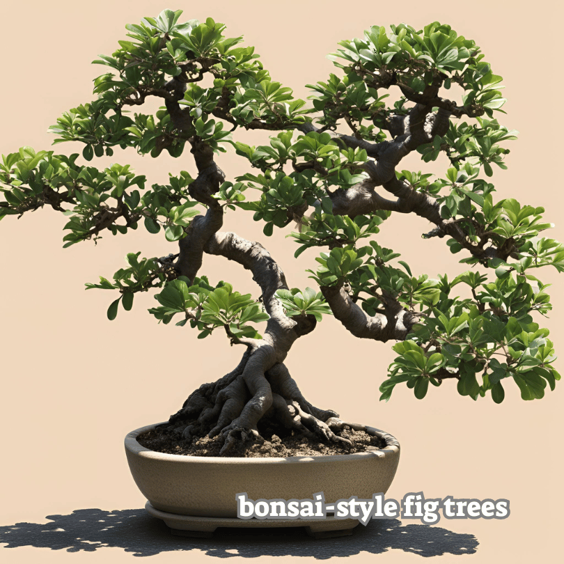 bonsai-style fig trees
